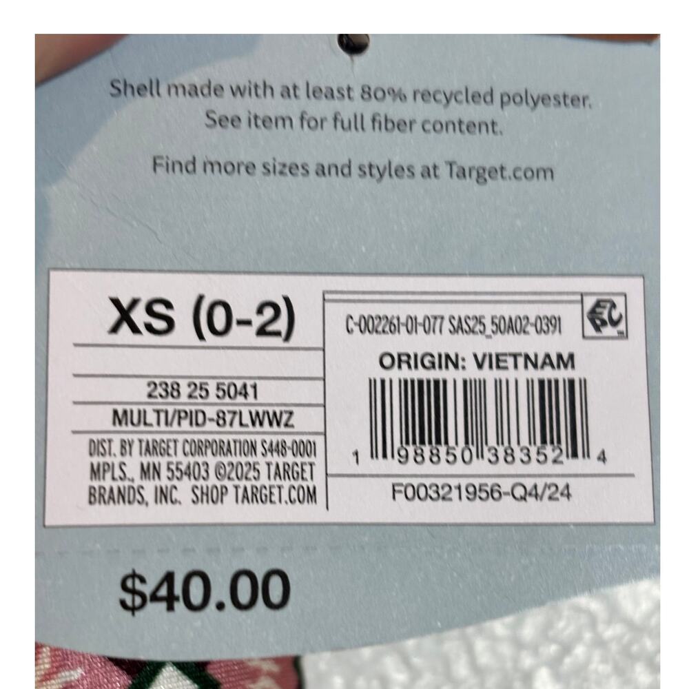 Shade & Shore NWT Size XS Geo Print Plunge Neck Full Coverage One-Piece Swimsuit - Picture 8 of 9